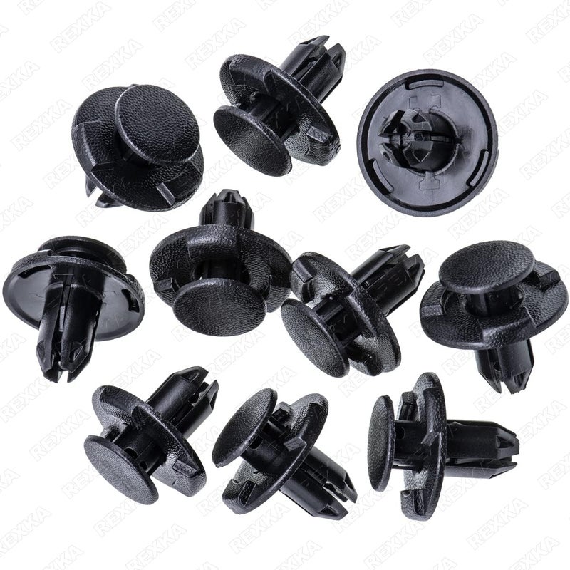 Rexka 10pcs Fender Liner Cowl Grille Bumper Under Cover Clip Push-Type Retainer Compatible with Nissan Infiniti 01553-05933 01553-05323 370Z 350Z Altima GT-R Juke Leaf Murano Quest Q50 Q60 Q70 QX60 - Image 1